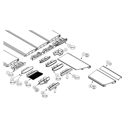 Ailettes de finition en forme Double partie femelle pour volets Abriblue