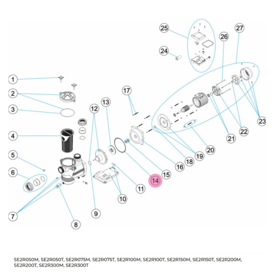 Schéma pour le Joint de Corps de Pompe ASTRALPOOL – Europa NEW, Niagara, Discovery Ref. 4405010240