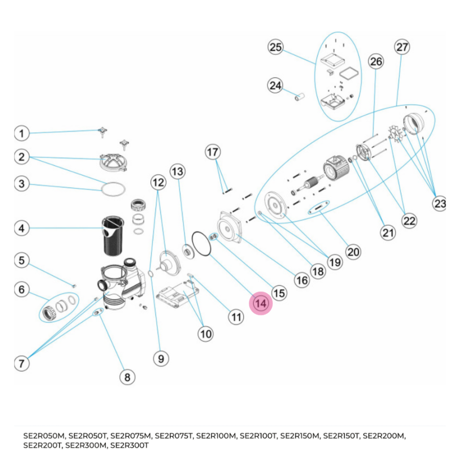 Schéma pour le Joint de Corps de Pompe ASTRALPOOL – Europa NEW, Niagara, Discovery Ref. 4405010240