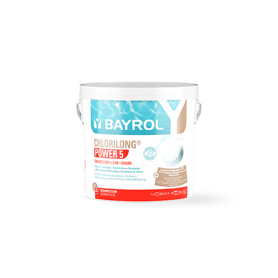 Galets de chlore Chlorilong® POWER 5 Bayrol – Traitement 5 en 1 pour une eau cristalline et saine