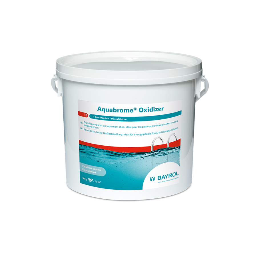 Granulés de brome Aquabrome® Oxidizer 5 kg Bayrol – Traitement choc rapide pour une eau cristalline et saine