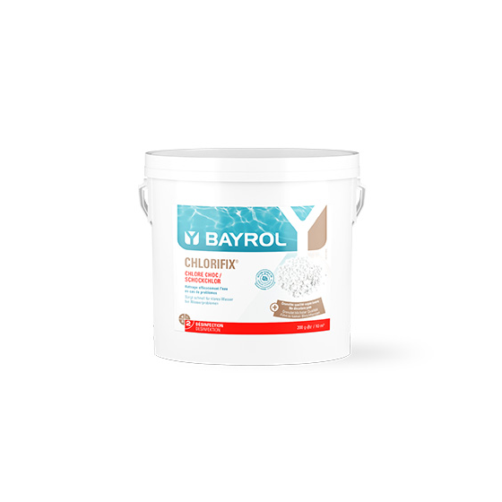 Granulés de chlore Chlorifix® 5 kg Bayrol – Traitement choc rapide pour une eau cristalline et saine