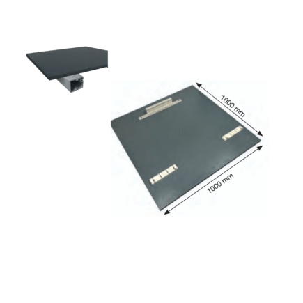 Kit Caillebotis à Draper Compressé Gris Foncé – 1000 x 1000 mm – Épaisseur 20 mm