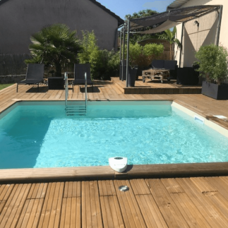 Piscine bois MINI DETENTE 4 x 2.50 m - prête à plonger