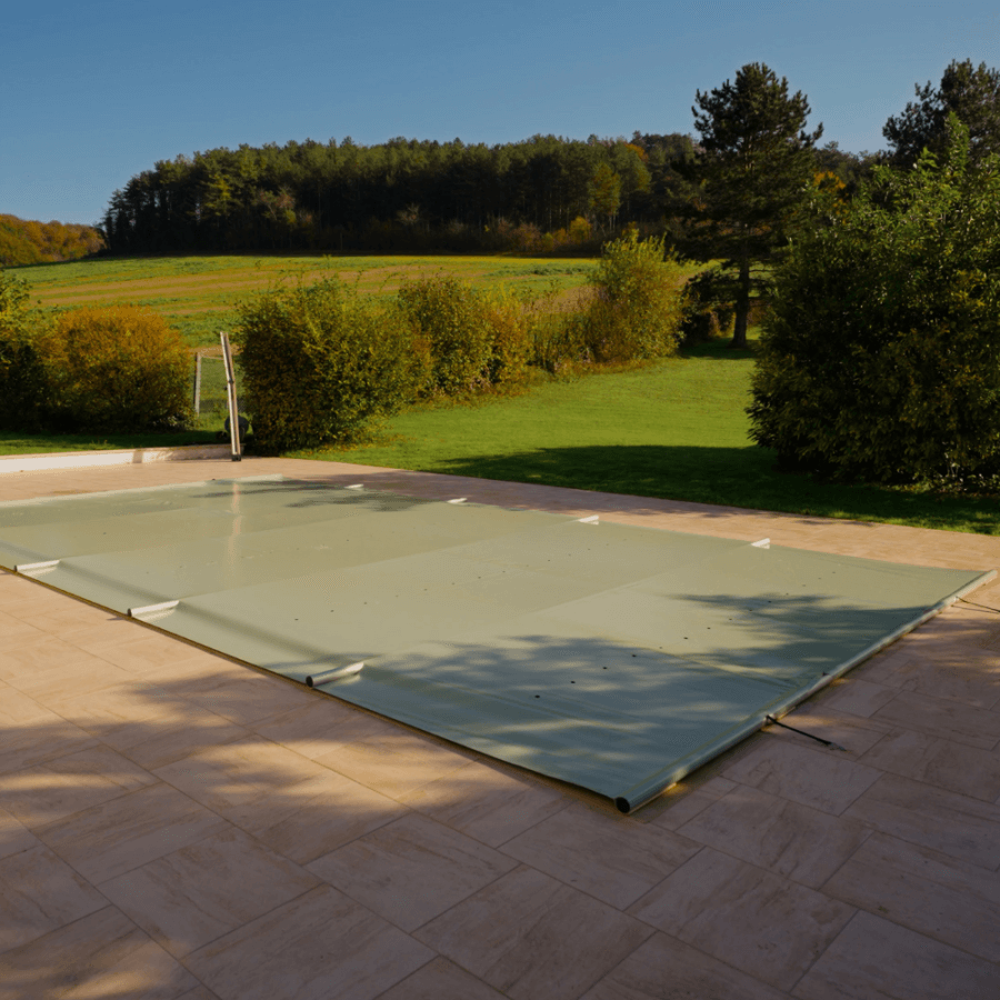Bâche à barres en kit COVERBOX - Piscine jusqu'à 9 x 4,5m