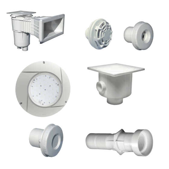 Kit Pièces à Sceller pour Piscine