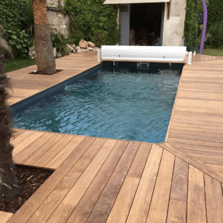 Piscine traditionnelle PVC 7,80 x 3,00 m – Kit complet enterré avec liner, filtration à cartouche et escalier toute largeure