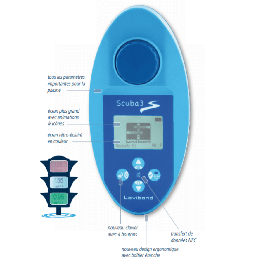 Photomètre piscine SCUBA 3S – Analyse connectée et précise
