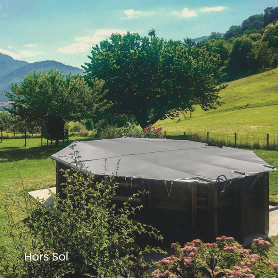 DESTOCKAGE - Bâche à Barres Hors-Sol de Sécurité – 5,85 x 4,01 m