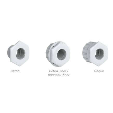 Cache-vis WELTICO WE-LINE Hexagonal – Pour parois béton et coque