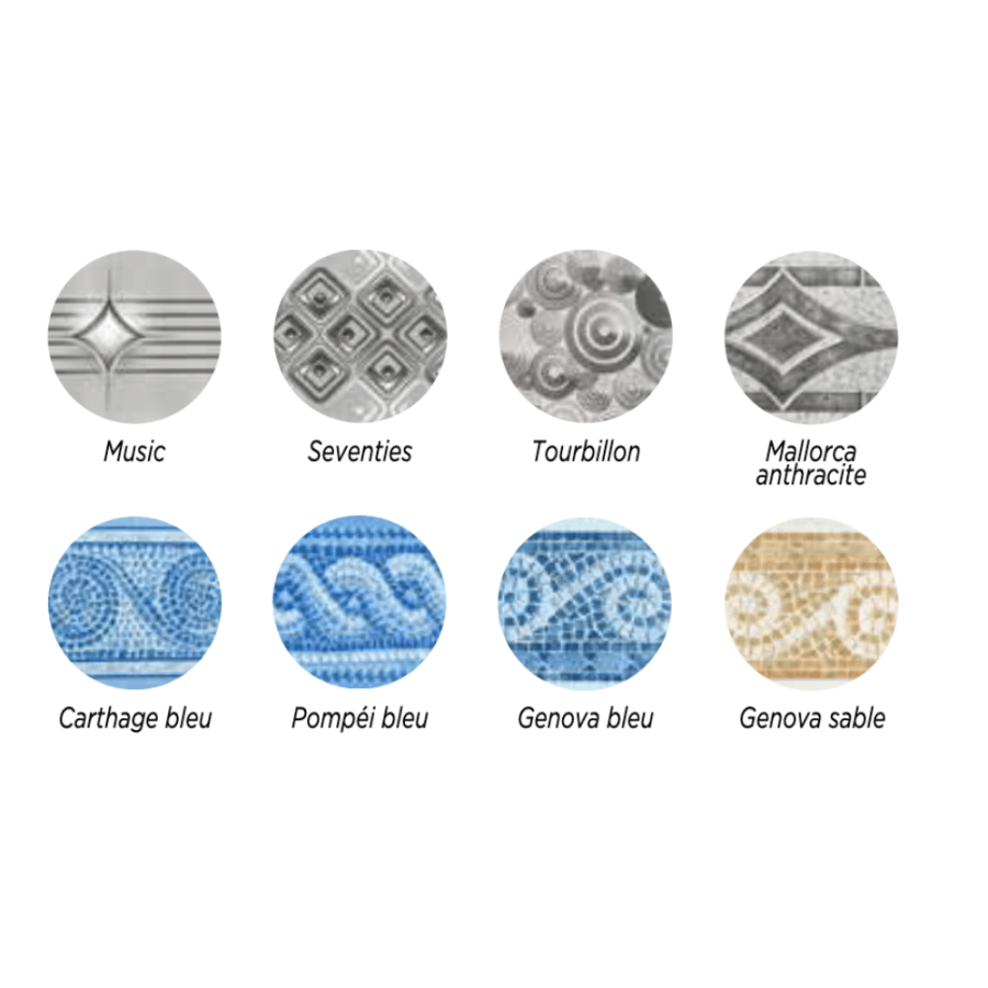 Couleurs de frise disponibles lors de la confection du liner