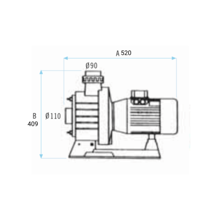 Pompe de nage à contre-courant Astral – Débit élevé 4,5 CV Triphasée