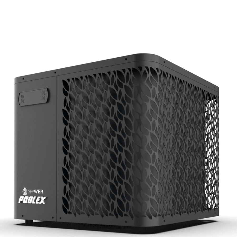 Pompe à chaleur pour spa Poolex Spawer O'Spa vu de coté opposé