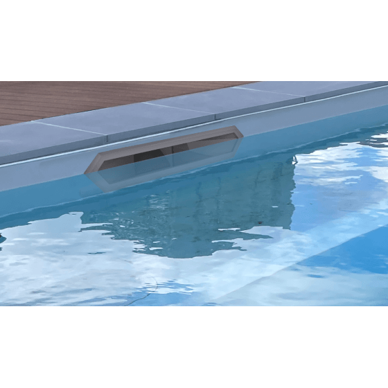 Skimmer miroir WELTICO WE-LINE A800 Gris Anthracite en eau