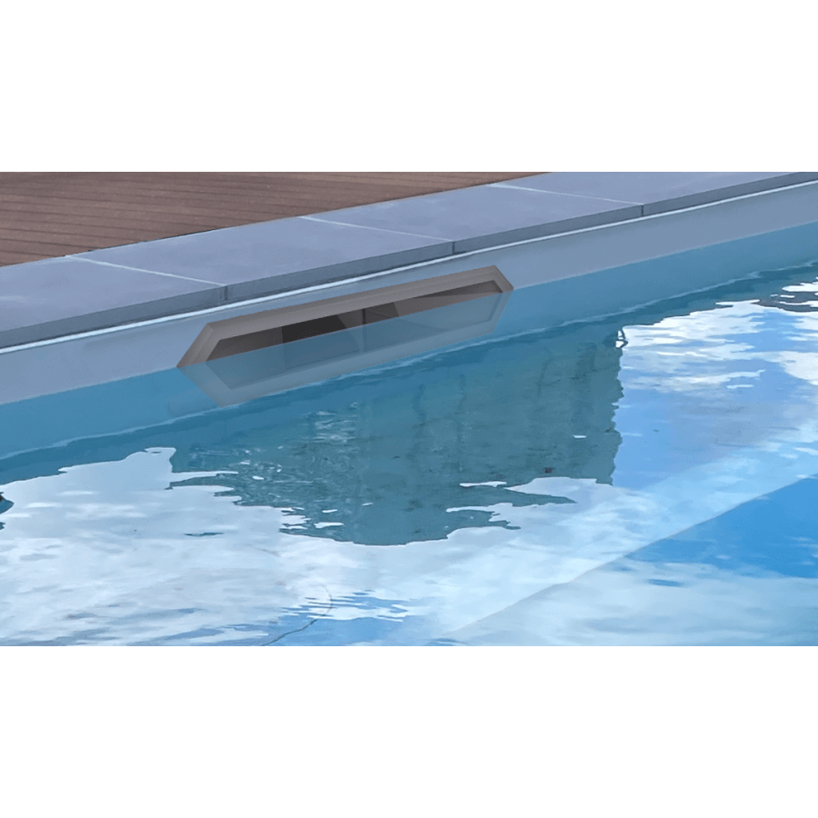 Skimmer miroir WELTICO WE-LINE A800 Gris Anthracite en eau