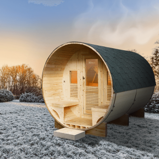 Sauna Gaïa Bella & Luna – exterieur gelé