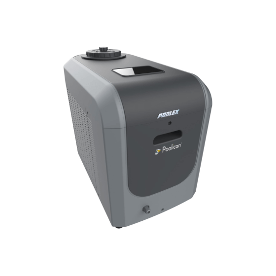 Local technique Ultra compact 4 en 1 : Filtration et Pompe à chaleur intégrée vue face avant