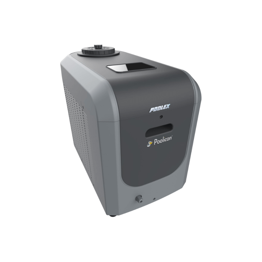 Local technique Ultra compact 4 en 1 : Filtration et Pompe à chaleur intégrée vue face avant