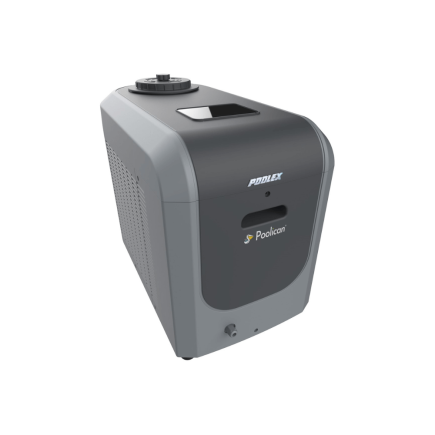 Local technique Ultra compact 4 en 1 : Filtration et Pompe à chaleur intégrée vue face avant