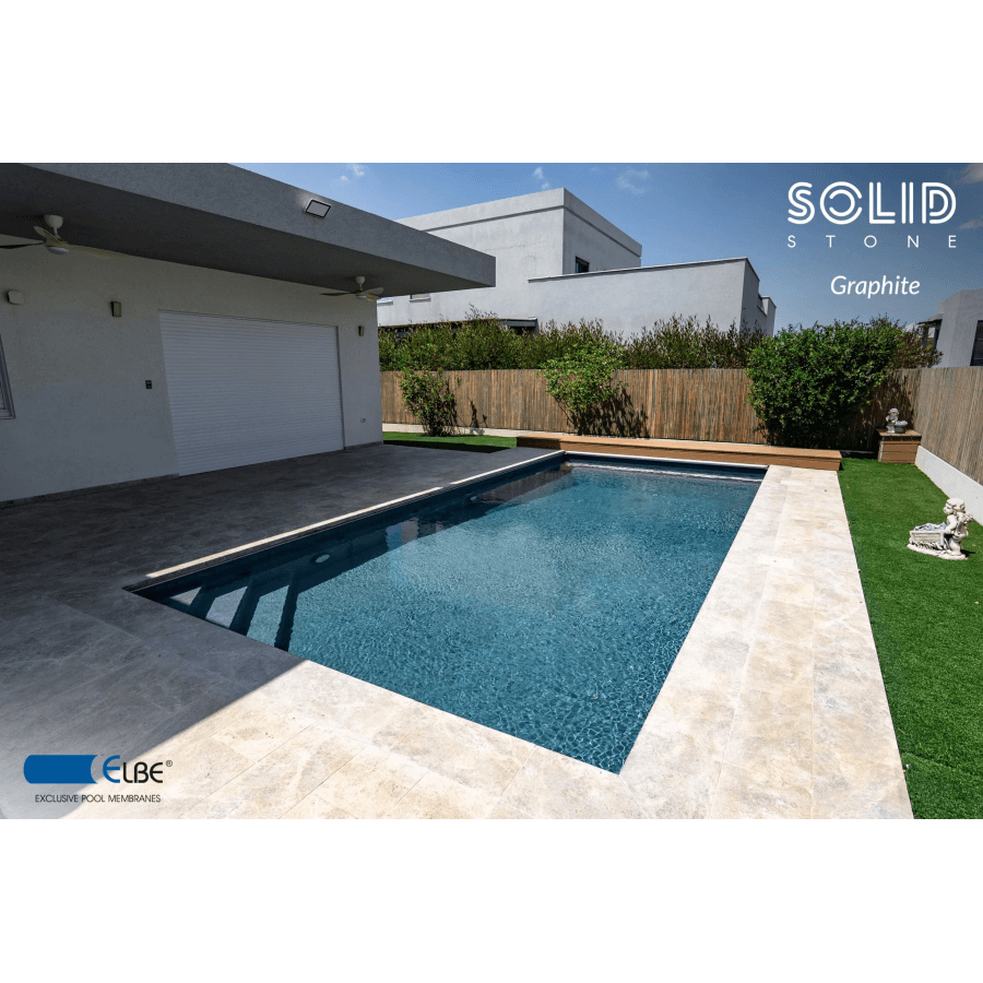 Piscine Solid Stone Graphite en eau