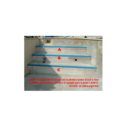 Cornière en tôle spéciale avec PVC colaminé pour PISCINE LINER armé