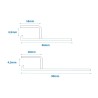 Profilés PVC HUNG horizontal sur arase d'accrochage liner (lot de 15 baguettes)