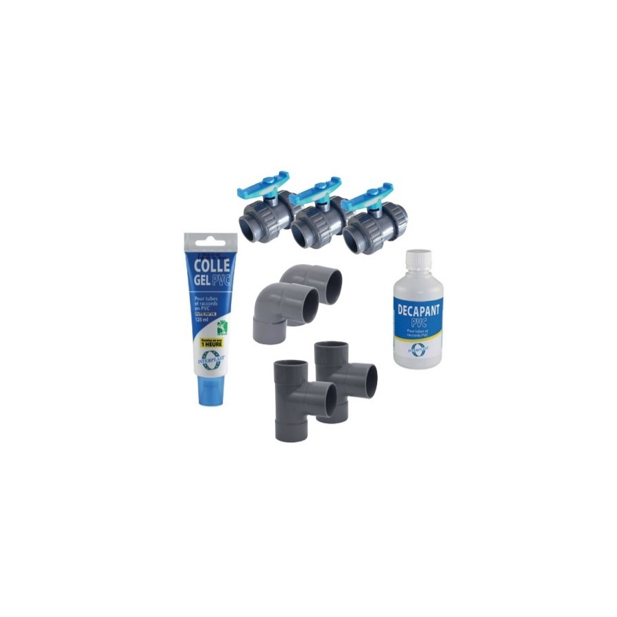 KIT ByPass 50mm pour raccordement universel pour pompe à chaleur KIT ByPass 50mm pour raccordement universel pour pompe à chaleur