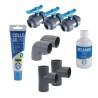 KIT ByPass Ø 50mm pour raccordement universel pour pompe à chaleur