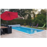 Piscine complète traditionnelle en PVC Rectangulaire 4m80 x 4m x 1m50 qualité professionnelle