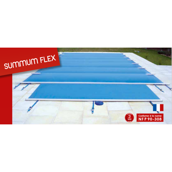 Bâche à barres de sécurité sur mesure pour piscine rectangle 8x4m