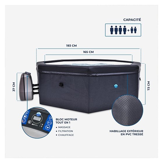 Spa-semi-rigide-OCTOPUS-pour-4-à-6-personnes dimensions