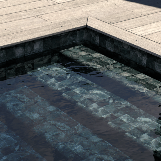 escaliers de piscine avec PVC armé 180/100 CGT ALKOR AQUASENSE SIGNATURE 3D