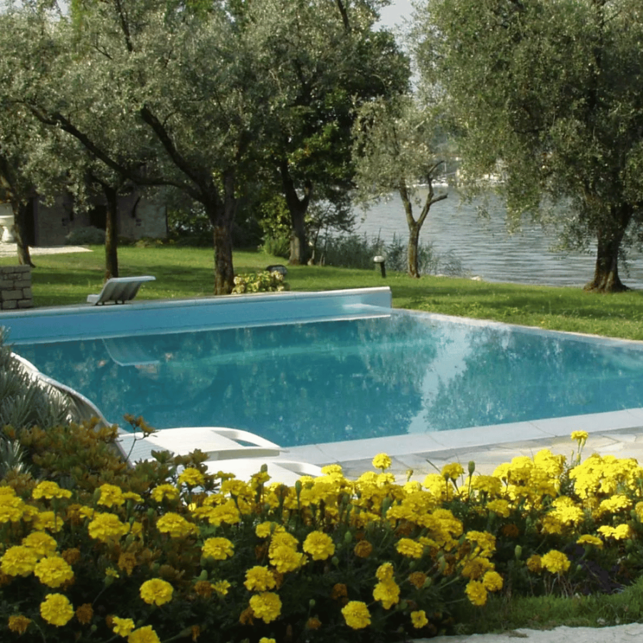 piscine avec liner armé sopremapool premium couleur gris clair