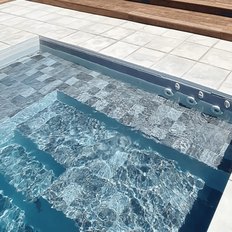 liner de piscine couleur sensitive pierre de bali carreaux moyens