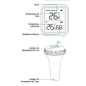 Thermomètre de piscine avec écran déporté POOLEX