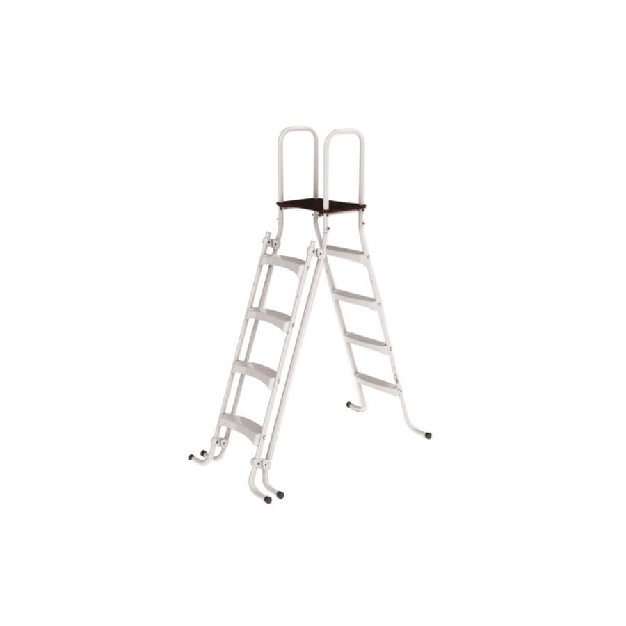 photo d'une Échelle pour piscine hors sol 1m40 4 marches avec plateforme photo d'une Échelle pour piscine hors sol 1m40 4 marches avec plateforme