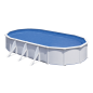 Kit Piscine Hors sol en acier ovale facile à installer - pack filtration et liner Kit Piscine Hors sol en acier ovale facile à installer - pack filtration et liner