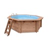 Kit complet Piscine HORS-SOL en bois TROPICAL SUNSHINE 434×401×116 cm
