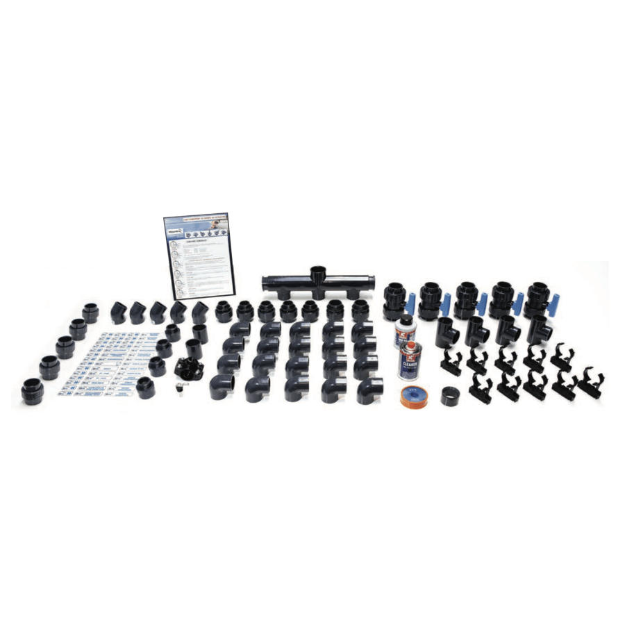 Kit de plomberie PVC pour filtration en diamètre 50 pour PISCINE Kit de plomberie PVC pour filtration en diamètre 50 pour PISCINE