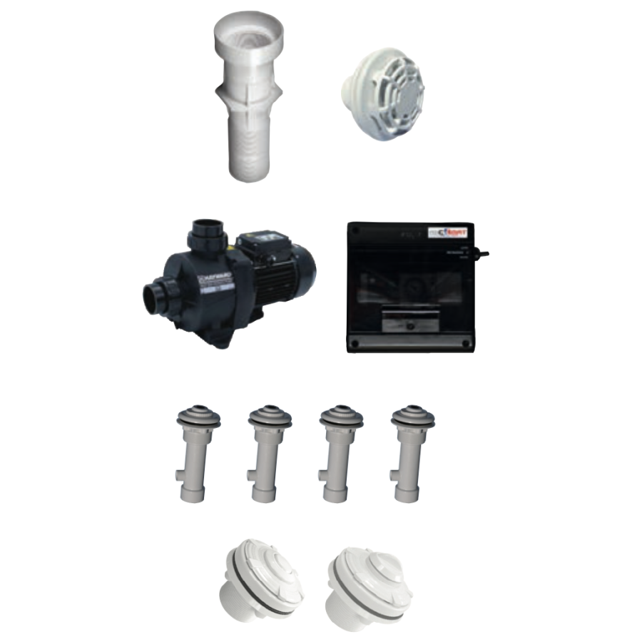 Kit hydro-jet 4 ou 8 buses pour piscine Kit hydro-jet 4 ou 8 buses pour piscine