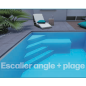 Kit escalier d'angle avec plage toute largeur 4,5m sans béton ESCABLOC Kit escalier d'angle avec plage toute largeur 4,5m sans béton ESCABLOC