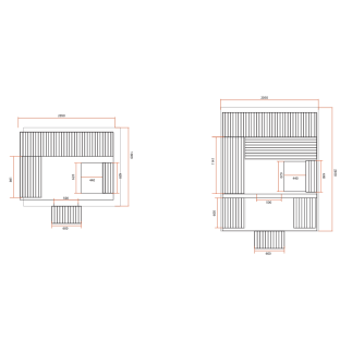 Sauna Gaïa Bella & Luna – schéma