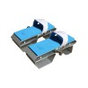 Kit Pédales pour Vélo de Piscine / Aquabike Waterflex - Coloris Bleu Clair