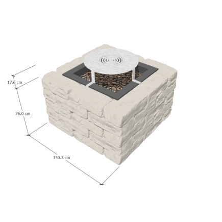 Braséro Kodah 5 Hauteurs - imitation Pierre Beige