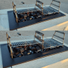 Braséro Barbecue Wood 5 Hauteurs - imitation bois beige