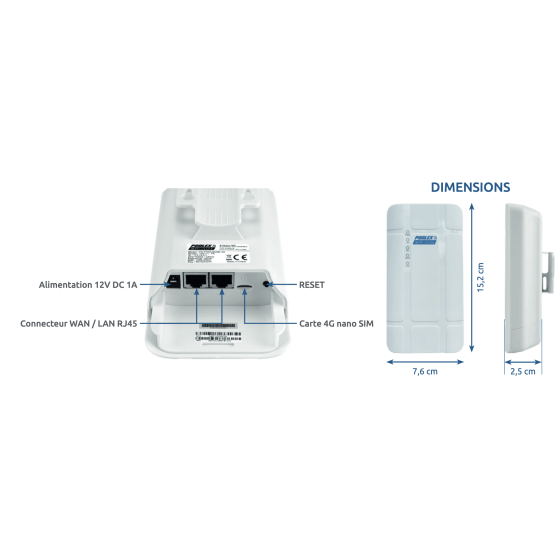 Poolex WiFi Link 4G – Antenne WiFi & Routeur 4G Extérieur