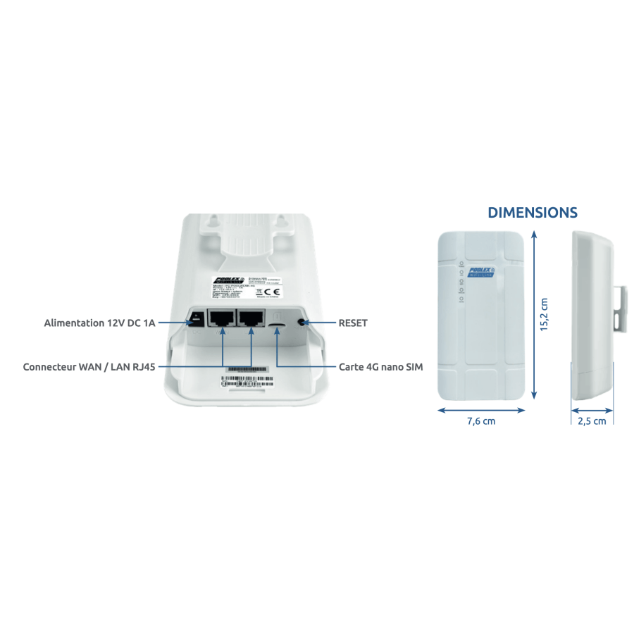 Poolex WiFi Link 4G – Antenne WiFi & Routeur 4G Extérieur
